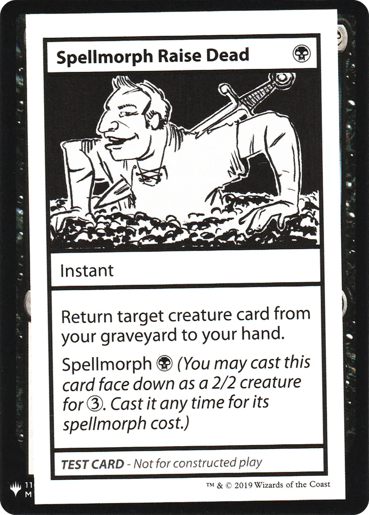 Spellmorph Raise Dead · Mystery Booster Playtest Cards 2019