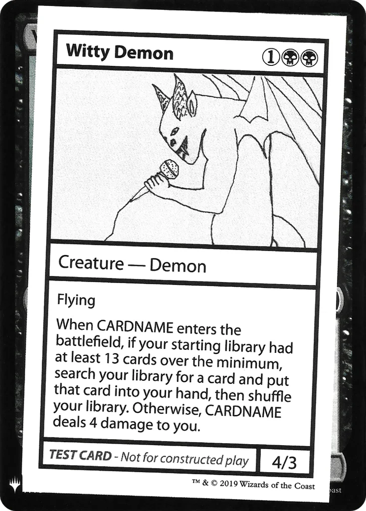 Witty Demon · Mystery Booster Playtest Cards 2019