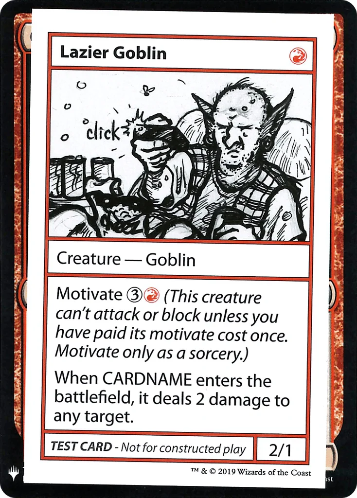 Lazier Goblin · Mystery Booster Playtest Cards 2019