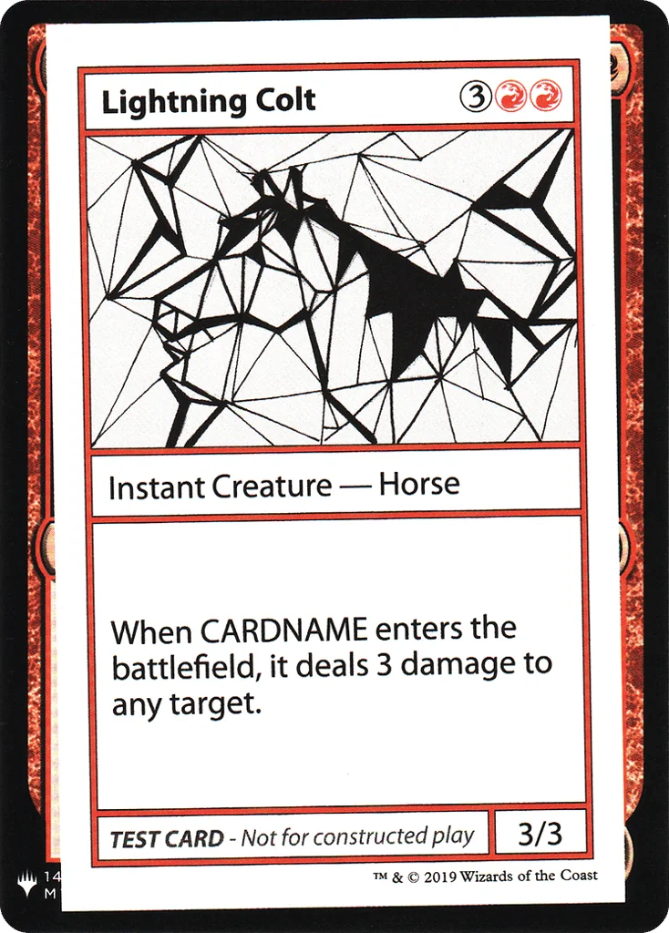 Lightning Colt · Mystery Booster Playtest Cards 2019