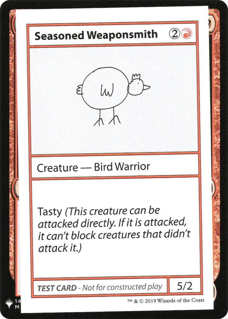 Seasoned Weaponsmith · Mystery Booster Playtest Cards 2019