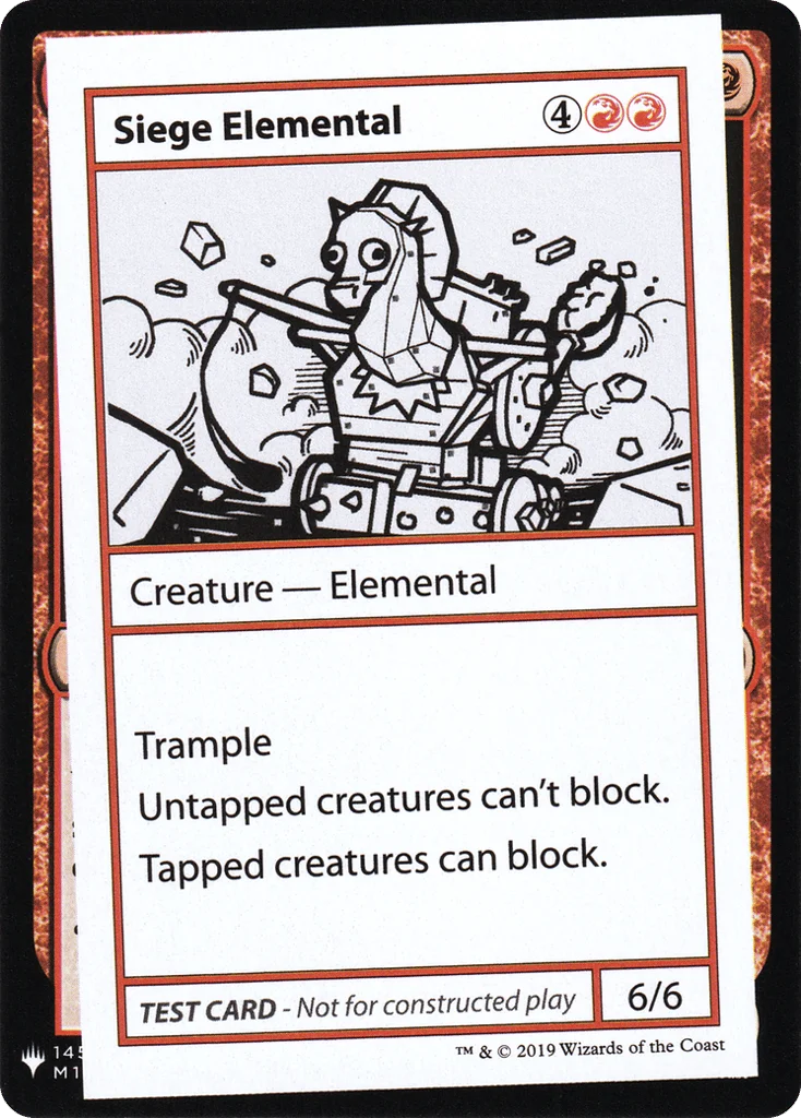 Siege Elemental · Mystery Booster Playtest Cards 2019