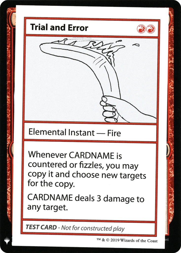 Trial and Error · Mystery Booster Playtest Cards 2019