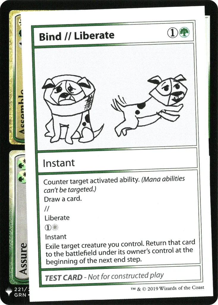Bind // Liberate · Mystery Booster Playtest Cards 2019