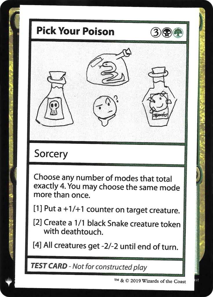 Pick Your Poison · Mystery Booster Playtest Cards 2019