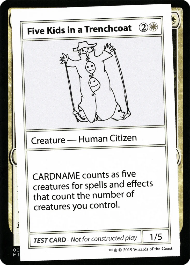 Five Kids in a Trenchcoat · Mystery Booster Playtest Cards 2021