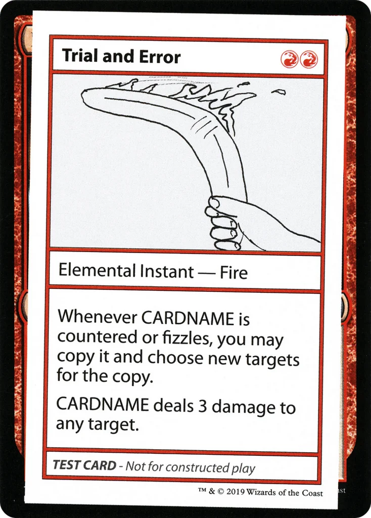 Trial and Error · Mystery Booster Playtest Cards 2021