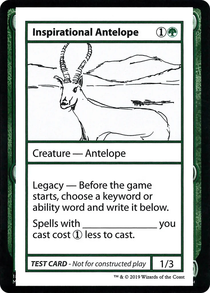 Inspirational Antelope · Mystery Booster Playtest Cards 2021