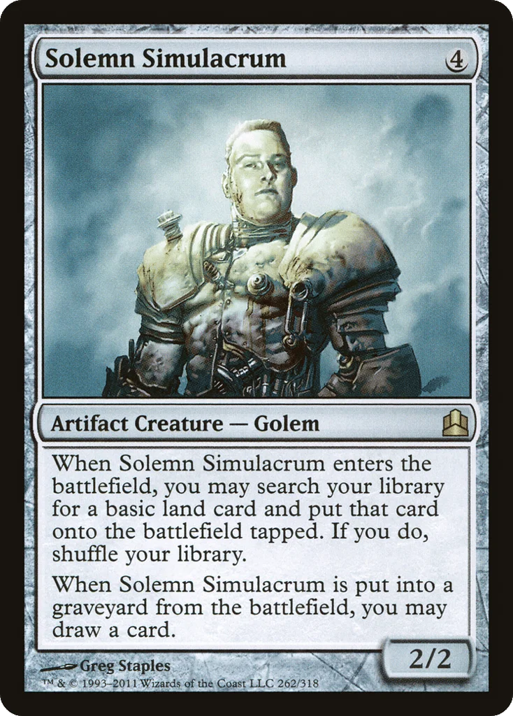 Solemn Simulacrum · Commander 2011