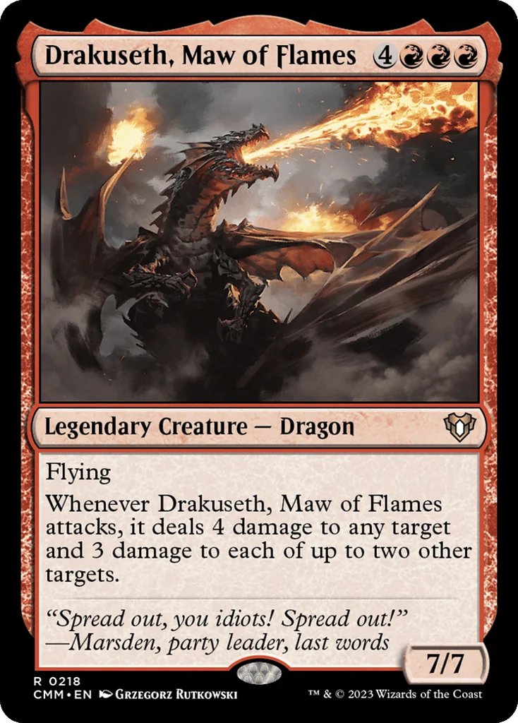 Drakuseth, Maw of Flames · Commander Masters