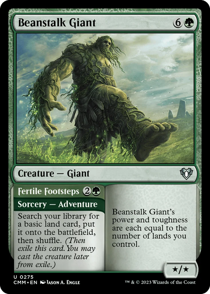 Beanstalk Giant // Fertile Footsteps · Commander Masters