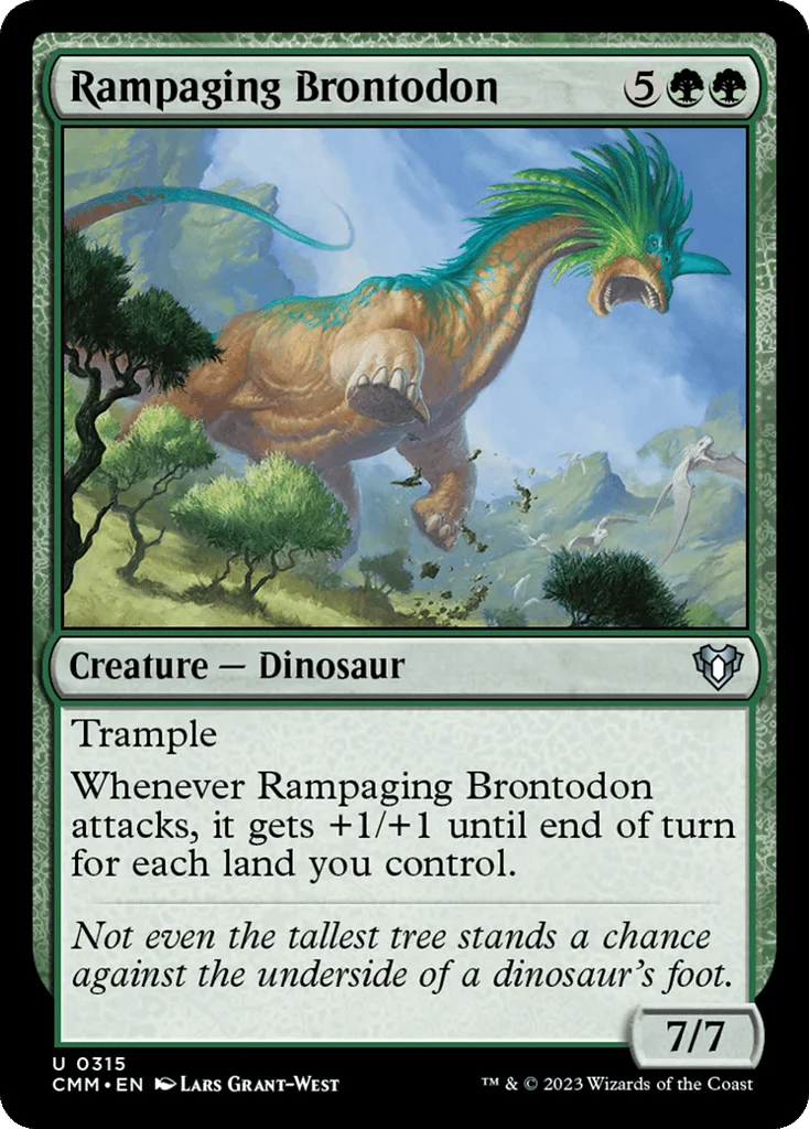 Rampaging Brontodon · Commander Masters