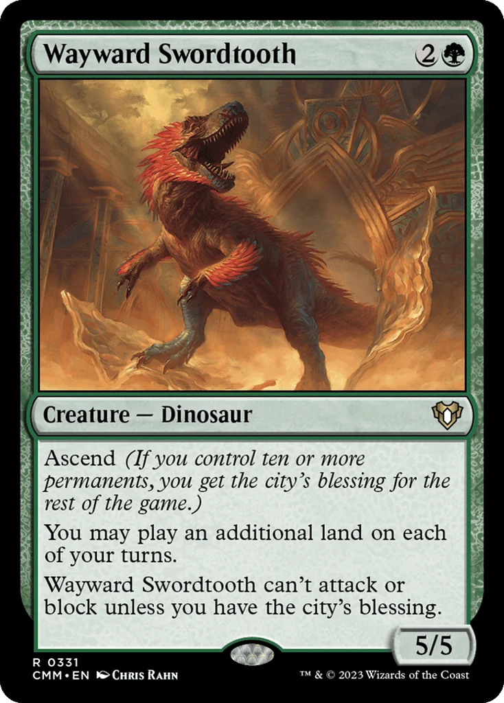 Wayward Swordtooth · Commander Masters