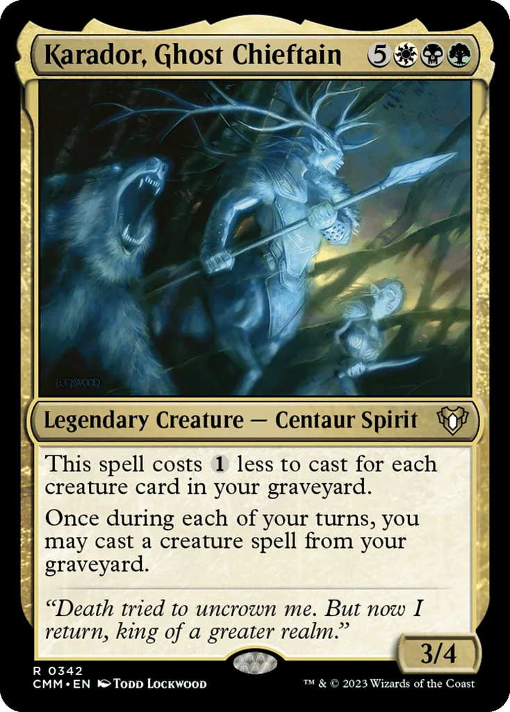 Karador, Ghost Chieftain · Commander Masters