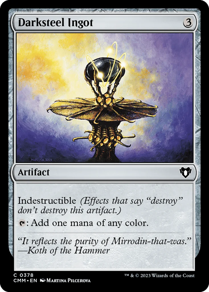 Darksteel Ingot · Commander Masters