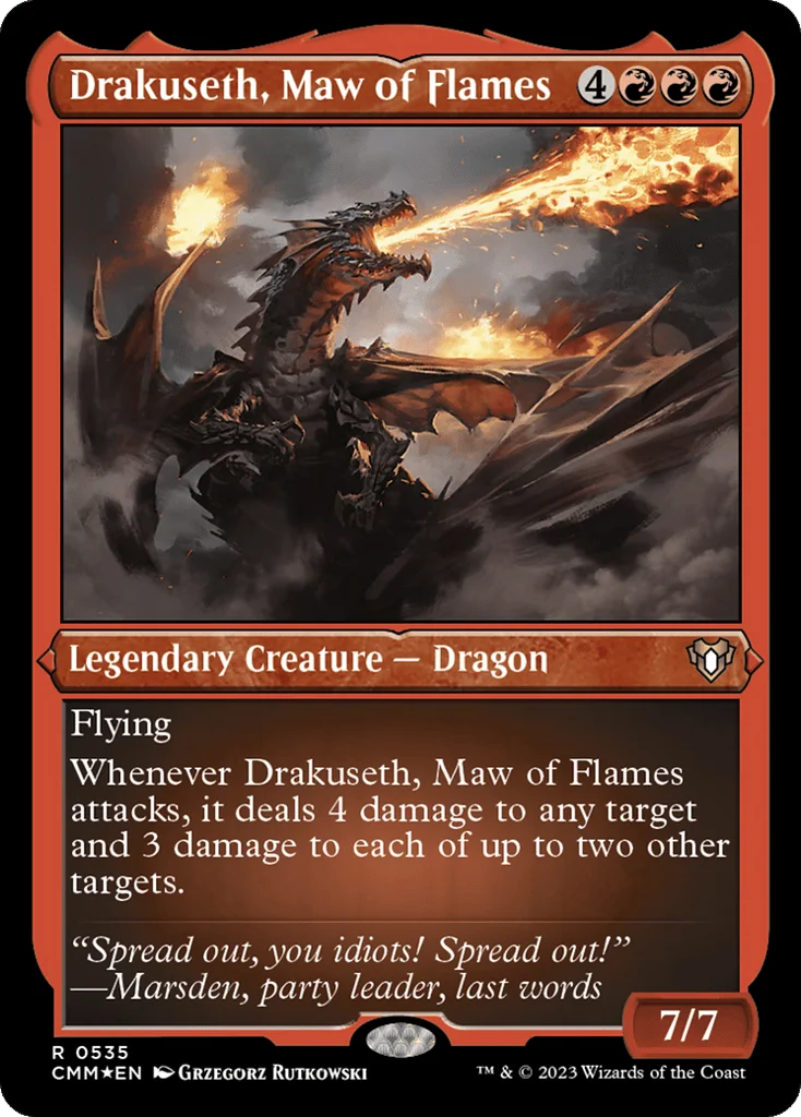 Drakuseth, Maw of Flames · Commander Masters