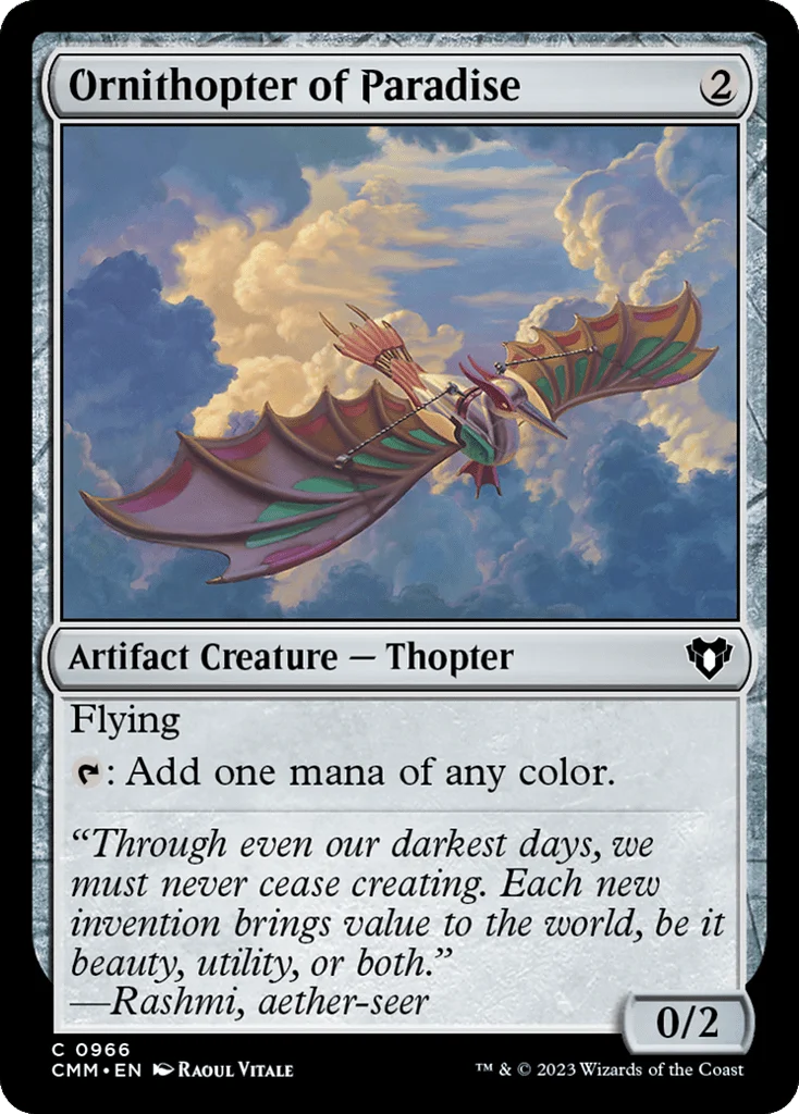Ornithopter of Paradise · Commander Masters