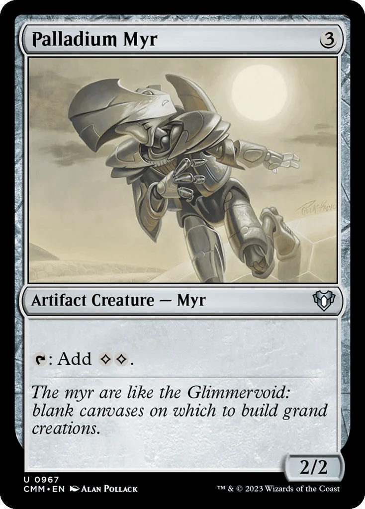 Palladium Myr · Commander Masters