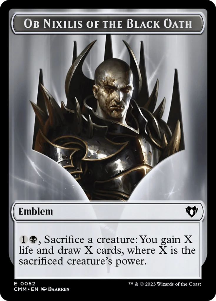 Ob Nixilis of the Black Oath Emblem · Commander Masters