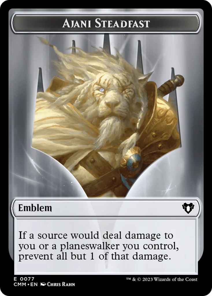 Ajani Steadfast Emblem · Commander Masters