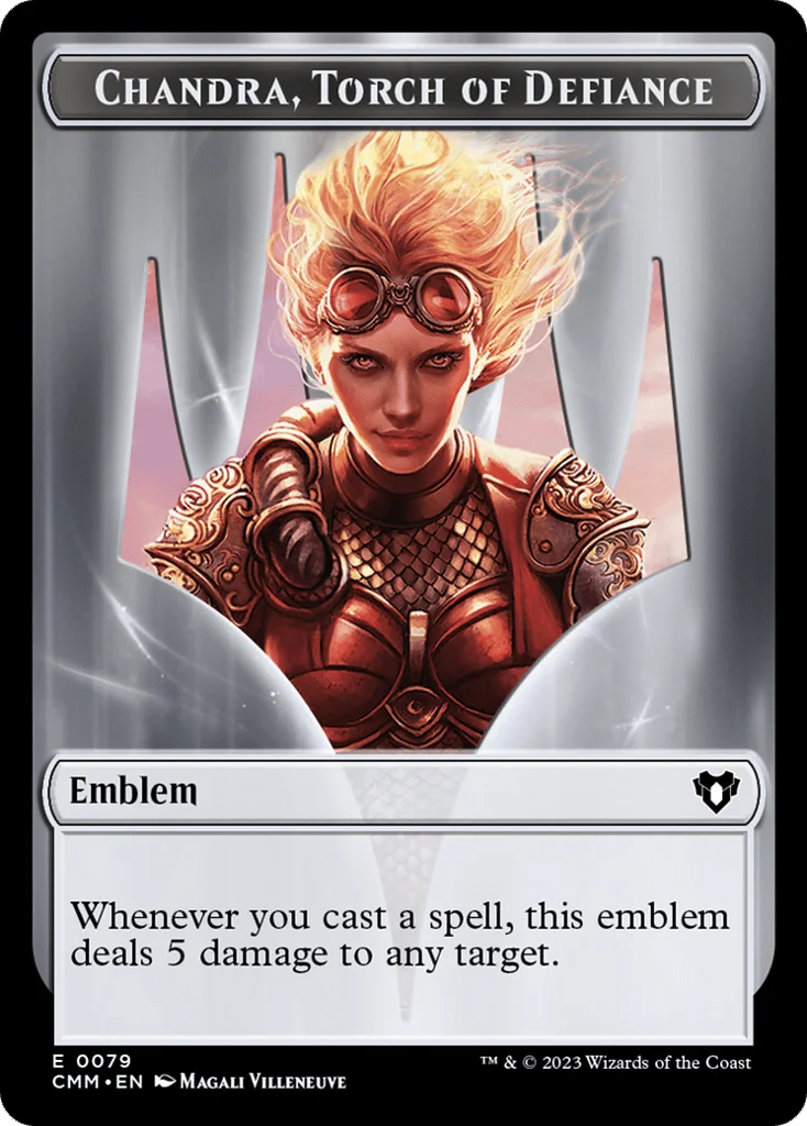 Chandra, Torch of Defiance Emblem · Commander Masters