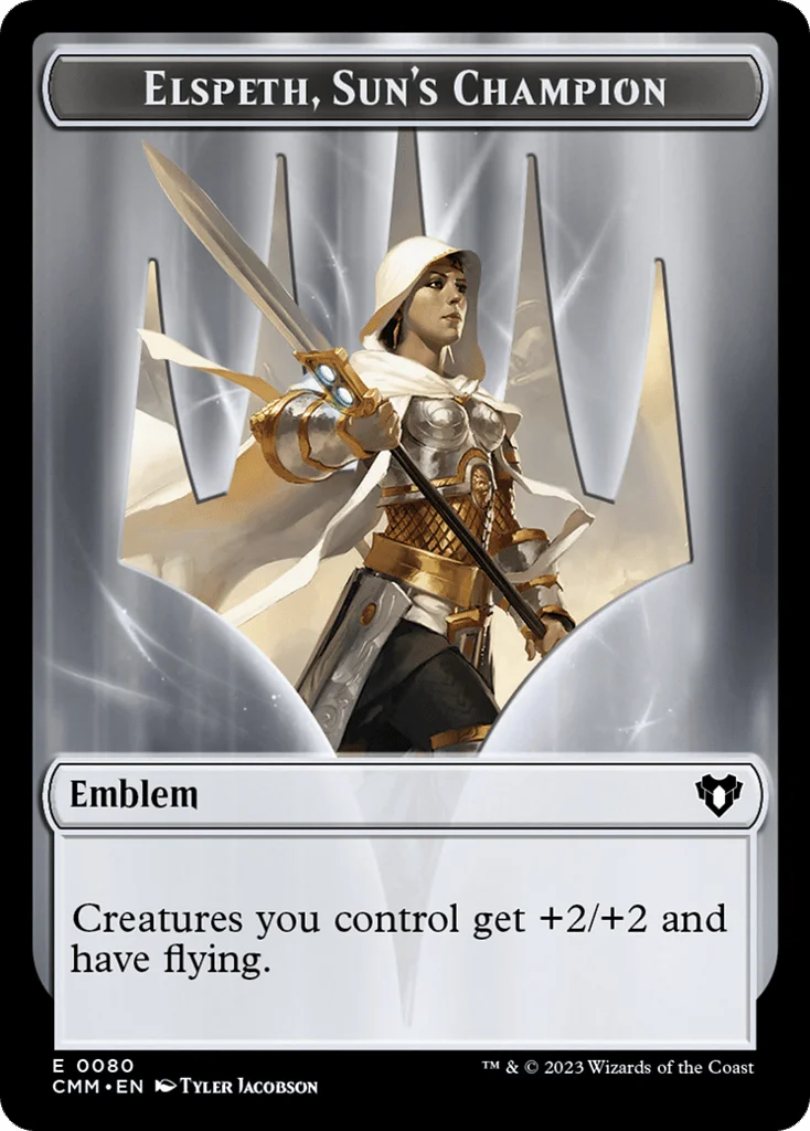 Elspeth, Sun's Champion Emblem · Commander Masters