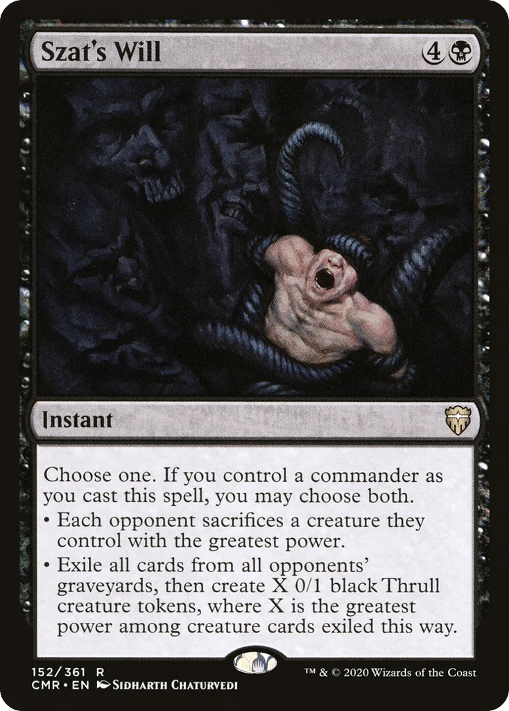 Szat's Will · Commander Legends