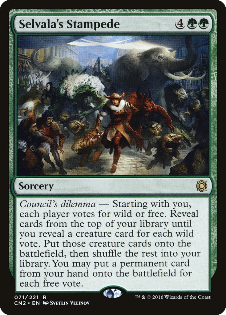 Selvala's Stampede · Conspiracy: Take the Crown