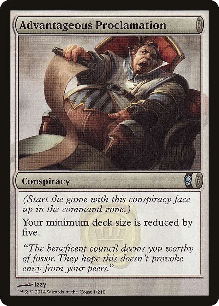 Advantageous Proclamation · Conspiracy