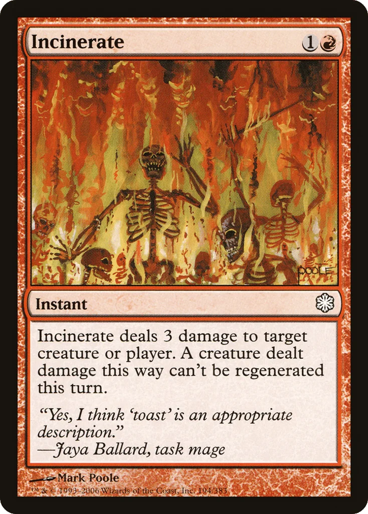 Incinerate · Coldsnap Theme Decks