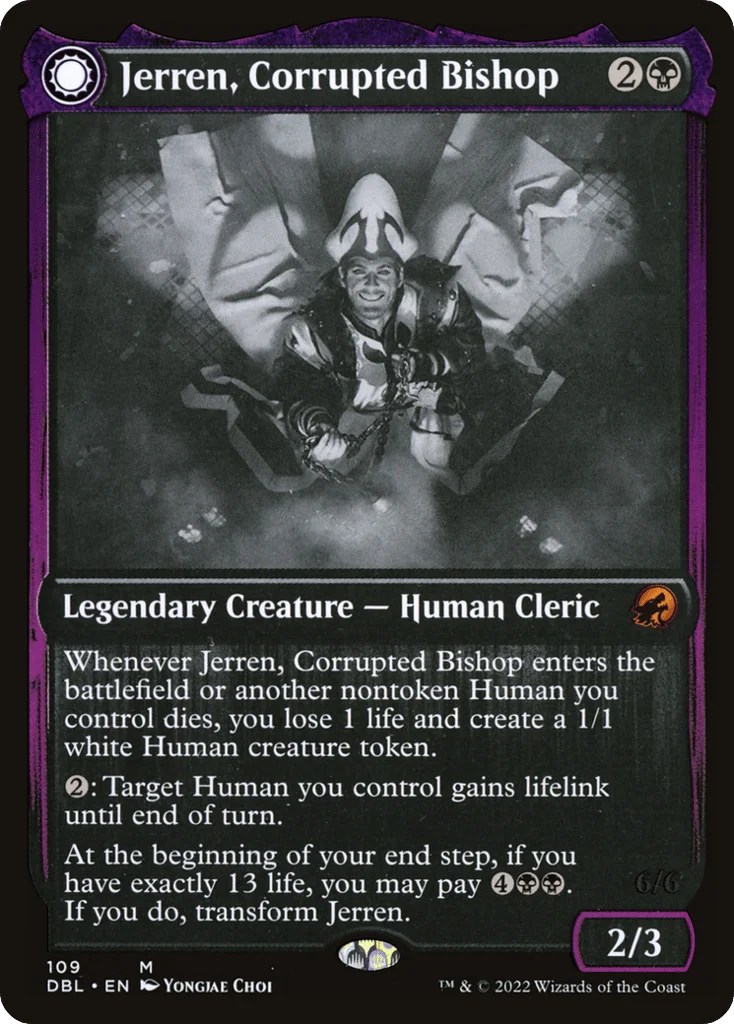 Jerren, Corrupted Bishop // Ormendahl, the Corrupter · Innistrad: Double Feature