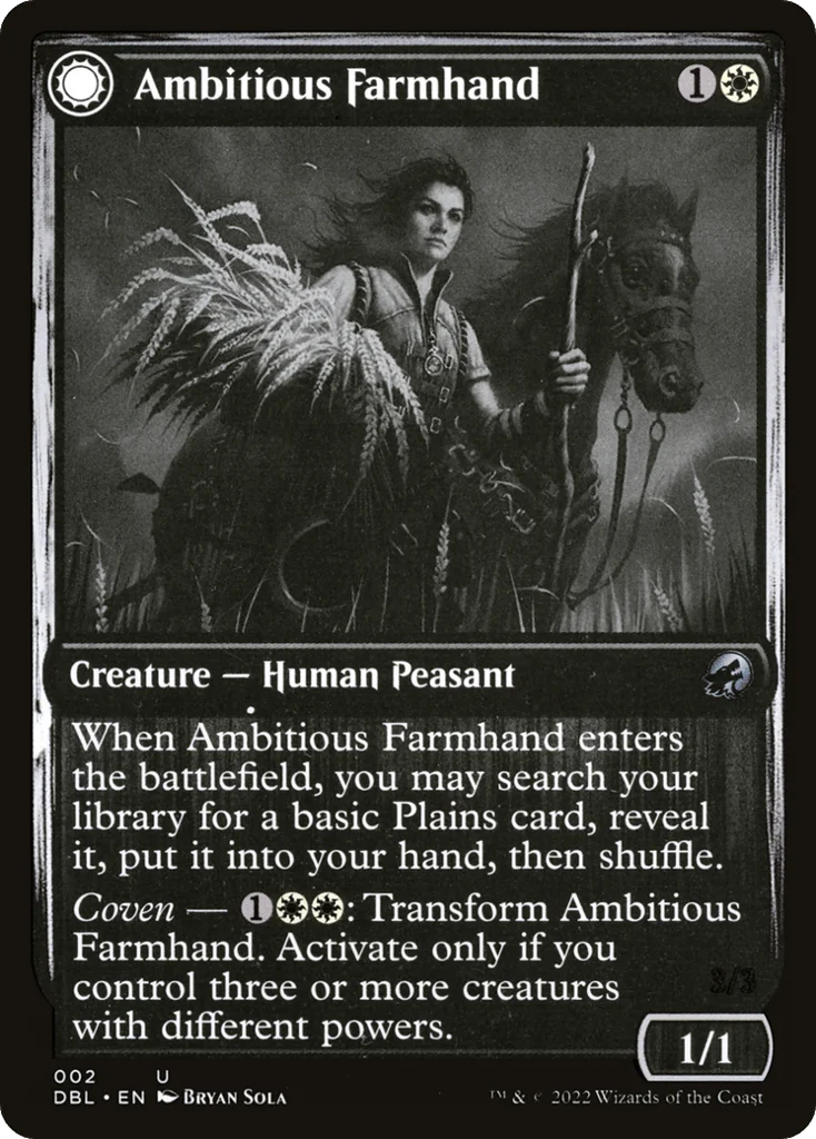 Ambitious Farmhand // Seasoned Cathar · Innistrad: Double Feature