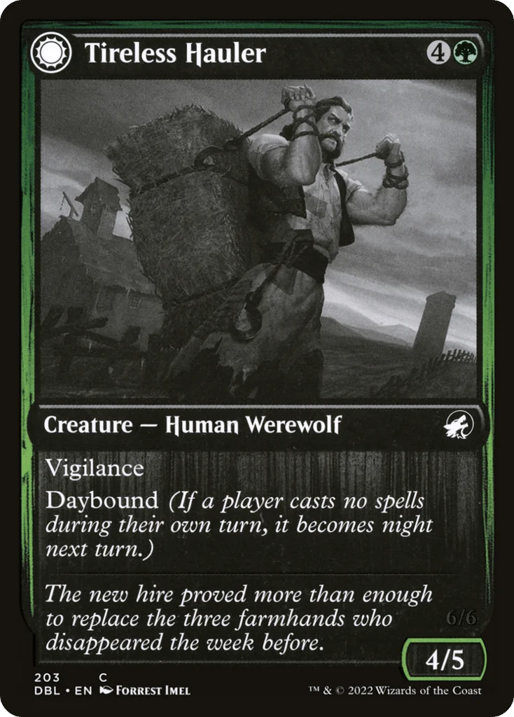 Tireless Hauler // Dire-Strain Brawler · Innistrad: Double Feature