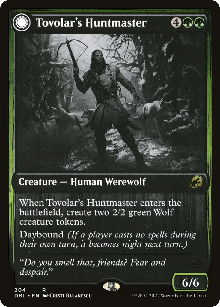 Tovolar's Huntmaster // Tovolar's Packleader · Innistrad: Double Feature