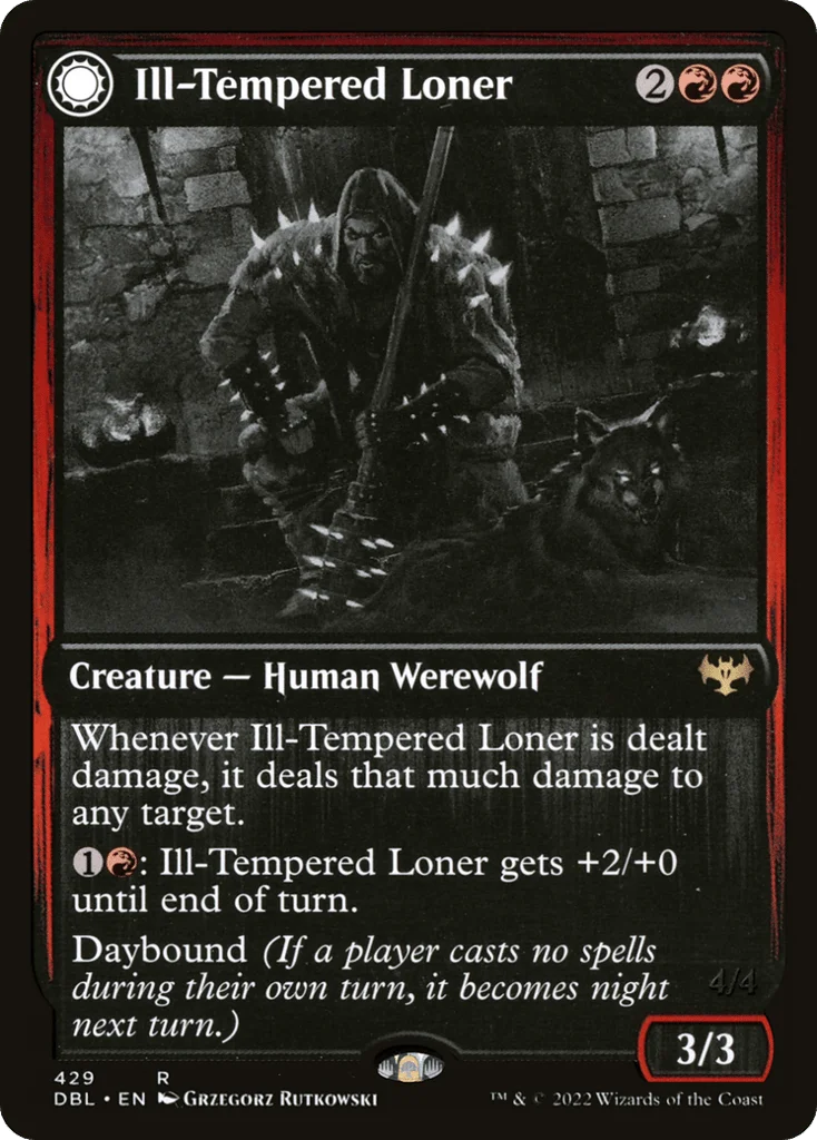 Ill-Tempered Loner // Howlpack Avenger · Innistrad: Double Feature