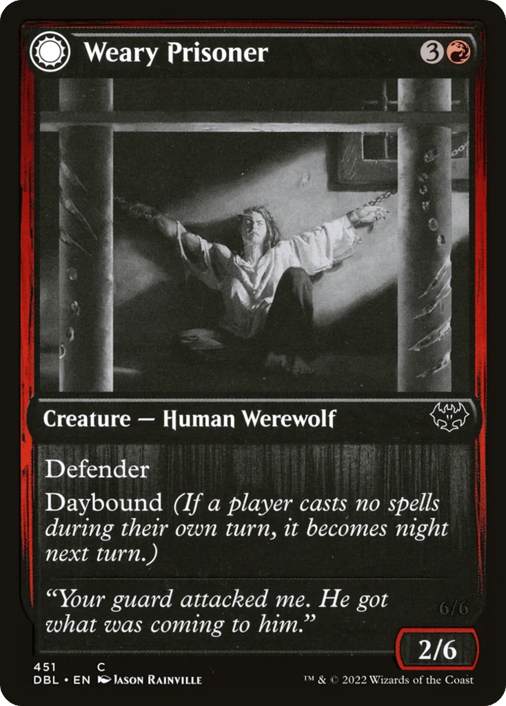 Weary Prisoner // Wrathful Jailbreaker · Innistrad: Double Feature