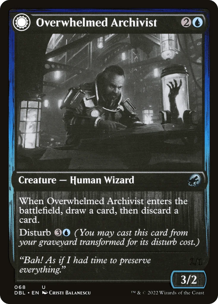 Overwhelmed Archivist // Archive Haunt · Innistrad: Double Feature