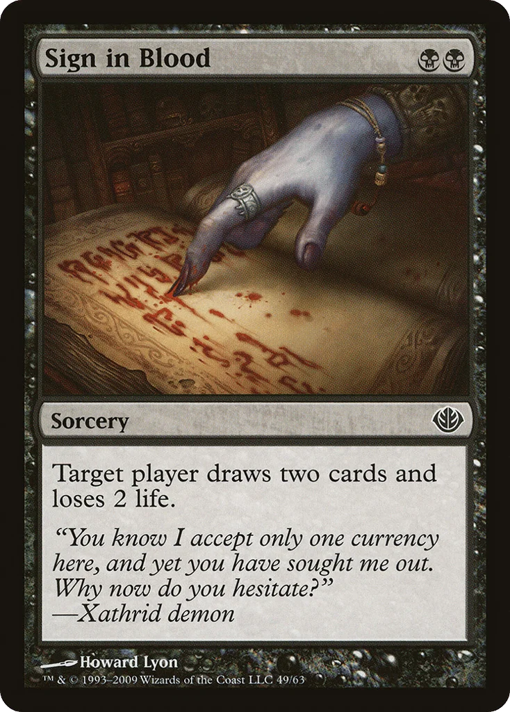 Sign in Blood · Duel Decks: Garruk vs. Liliana