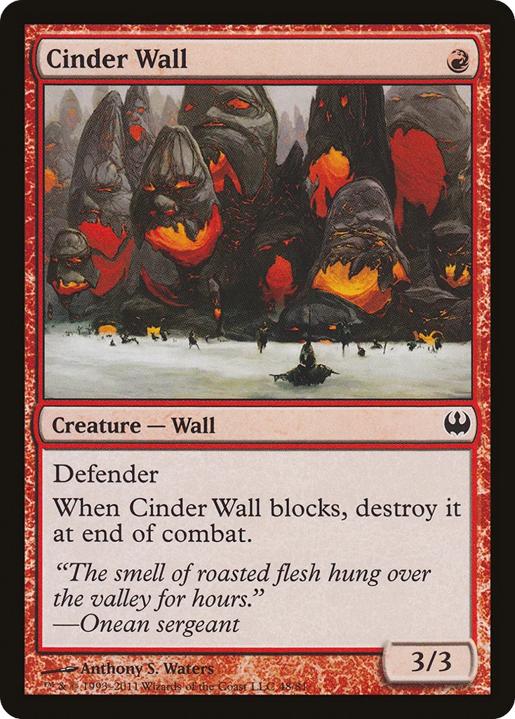 Cinder Wall · Duel Decks: Knights vs. Dragons