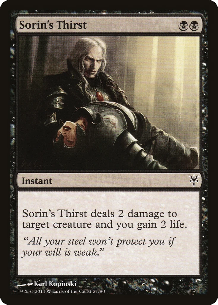 Sorin's Thirst · Duel Decks: Sorin vs. Tibalt