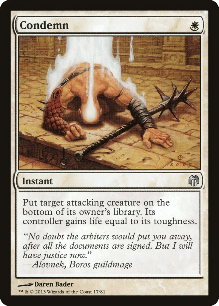 Condemn · Duel Decks: Heroes vs. Monsters
