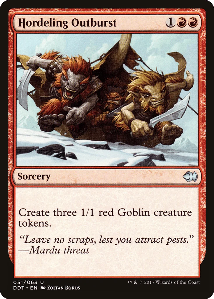 Hordeling Outburst · Duel Decks: Merfolk vs. Goblins