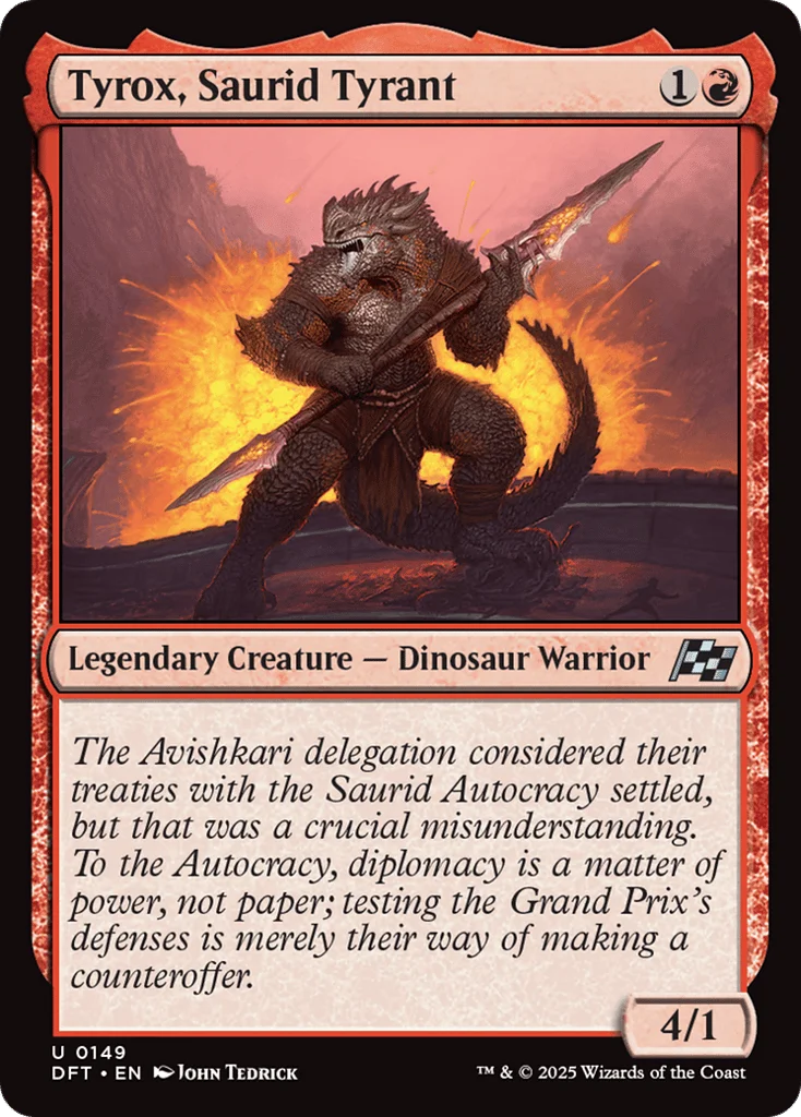 Tyrox, Saurid Tyrant · Aetherdrift