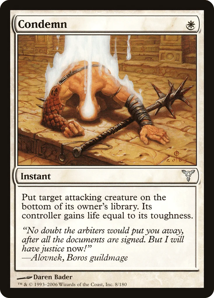 Condemn · Dissension