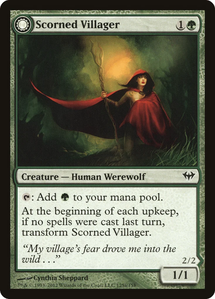 Scorned Villager // Moonscarred Werewolf · Dark Ascension