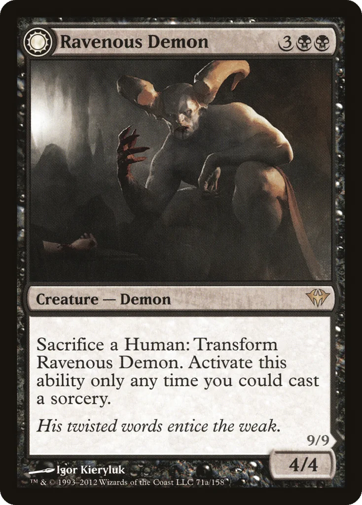 Ravenous Demon // Archdemon of Greed · Dark Ascension