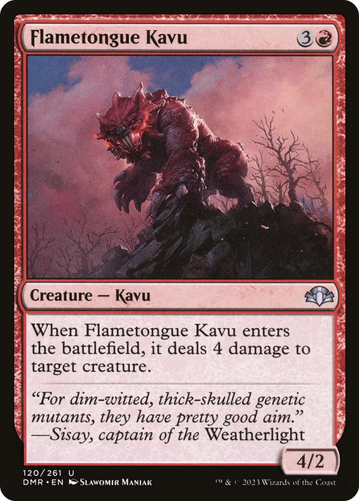 Flametongue Kavu · Dominaria Remastered
