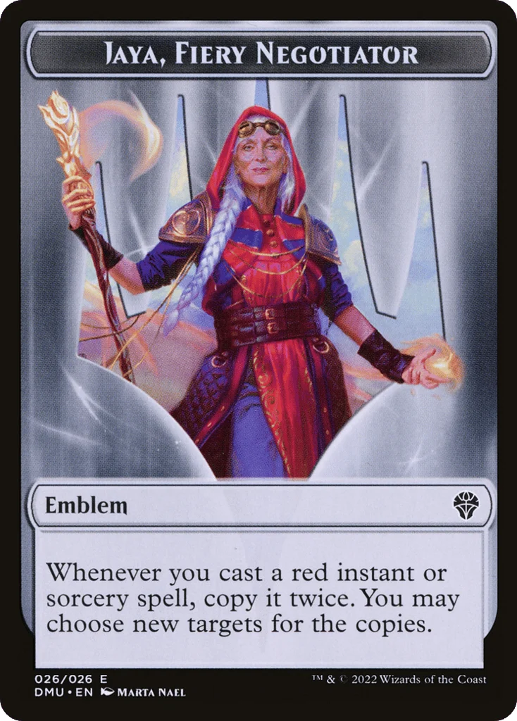 Jaya, Fiery Negotiator Emblem · Dominaria United