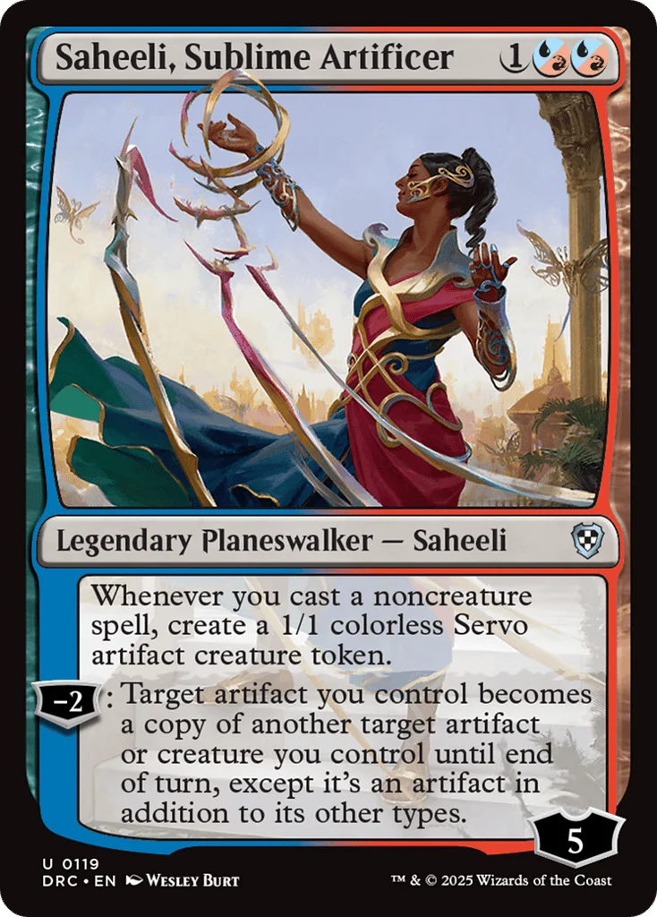 Saheeli, Sublime Artificer · Aetherdrift Commander