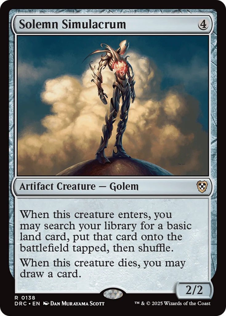 Solemn Simulacrum · Aetherdrift Commander